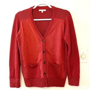 Size XS Skies are Blue crimson cardigan.